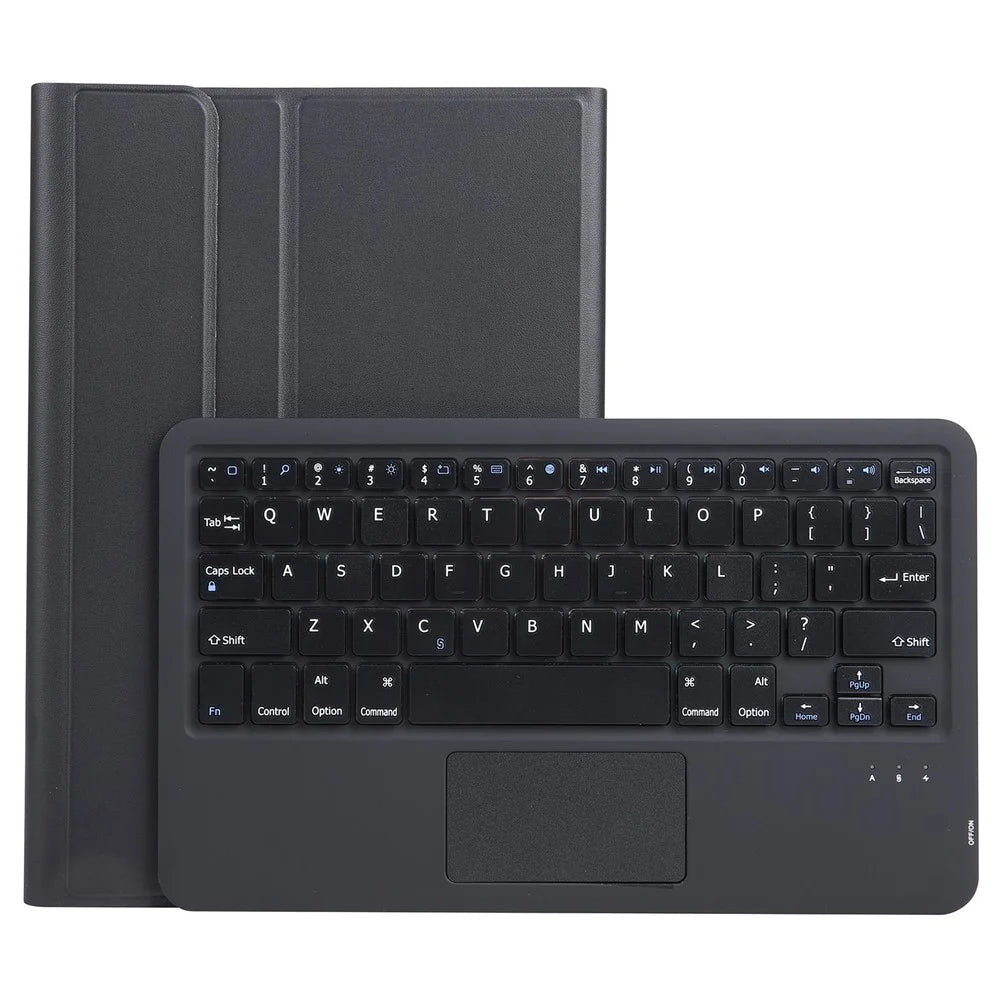 A700-A for Samsung Galaxy Tab S8 (2021) SM-X700 / X706 Ultra Thin Leather Tablet Protective Cover + Bluetooth-compatible Keyboard with Touchpad - Black - 1