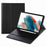 A08B-A for Samsung Galaxy Tab A8 10.5 (2021) / (2022) SM-X205 / X200 Keyboard with Touchpad Pen Slot Design Leather + TPU Tablet Case - Black - 1