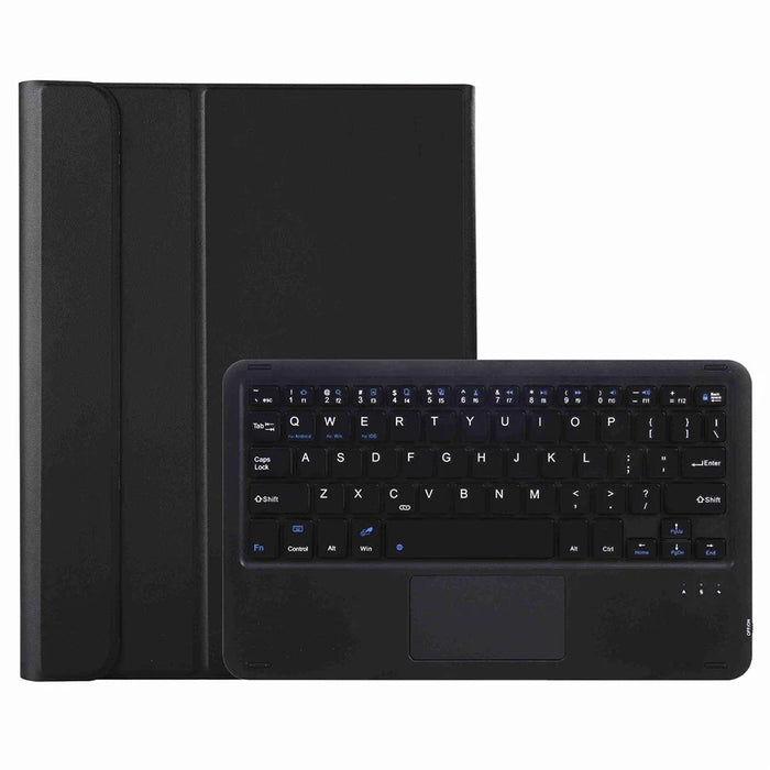 A08B-A for Samsung Galaxy Tab A8 10.5 (2021) / (2022) SM-X205 / X200 Keyboard with Touchpad Pen Slot Design Leather + TPU Tablet Case - Black - 5