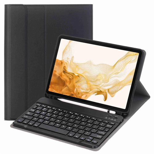 A700B Detachable Bluetooth-compatible Keyboard Case with Pencil Slot For Samsung Galaxy Tab S8 11 inch X700 X706 - Black - 1