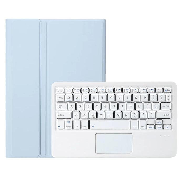 A610B-A for Samsung Galaxy Tab S6 Lite (2020) P615 P610 / (2022) / (2024) Leather Bluetooth-compatible Keyboard Cover Case Set with Touch Pad - Blue - 3
