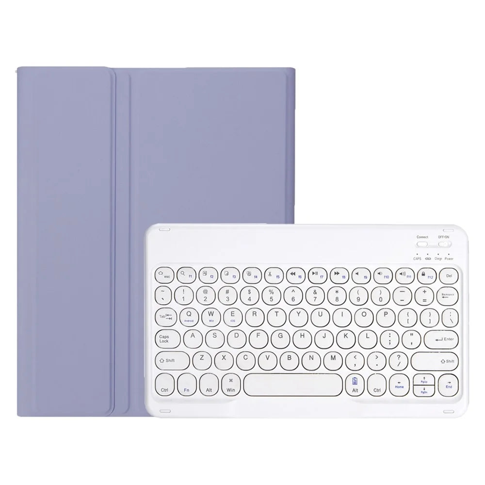 YA700B Leather Bluetooth-compatible Keyboard Case with Pen Slot Design for Samsung Galaxy Tab S8 11-inch 2021 (X700 / X706) / S7 11-inch (T870 / T875) - Purple - 6
