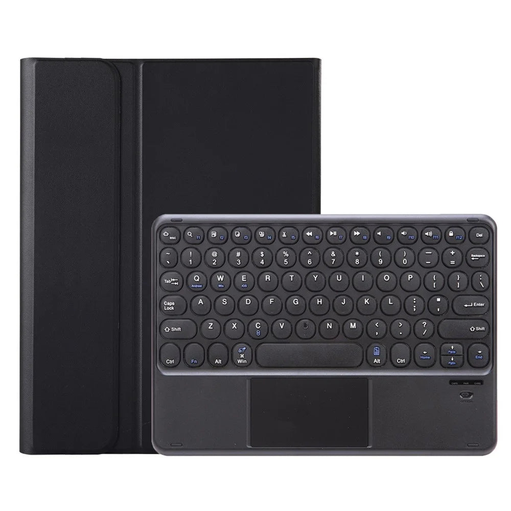 YA700B-A Leather Bluetooth-compatible Keyboard Cover with Touchpad for Samsung Galaxy Tab S8 11-inch 2021 (X700 / X706) / S7 11-inch (T870 / T875) - Black - 6