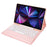 C12B For iPad Pro 12.9 (2018) / (2020) / (2021) Bluetooth-compatible Keyboard Leather Case with Detachable Design - Pink - 1