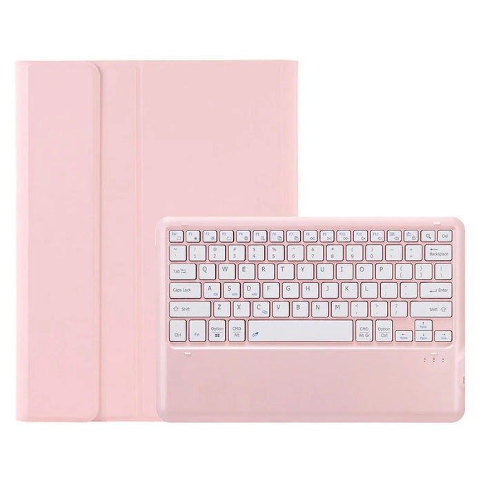 C12B For iPad Pro 12.9 (2018) / (2020) / (2021) Bluetooth-compatible Keyboard Leather Case with Detachable Design - Pink - 4
