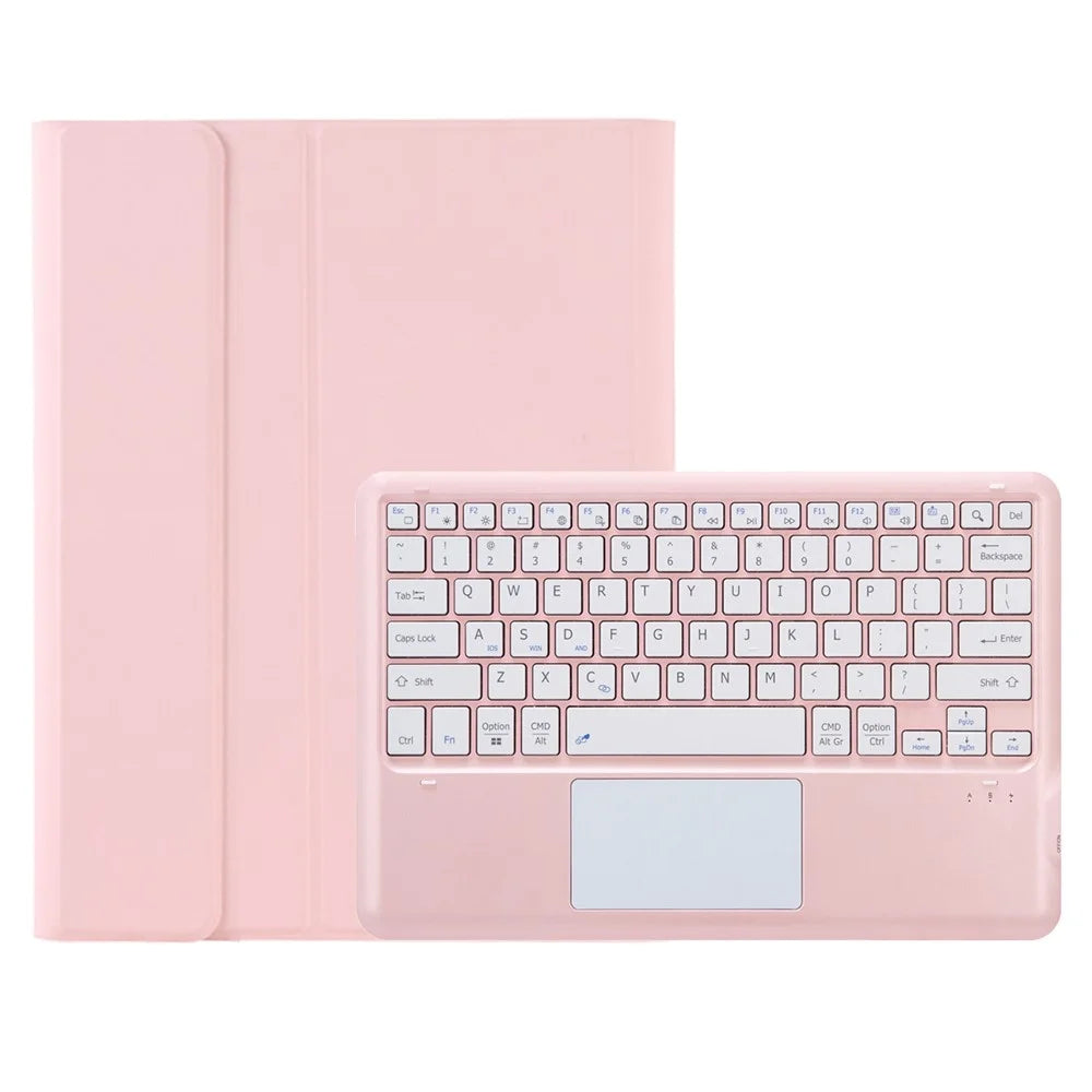 T12B-A For iPad Pro 12.9 (2018) / (2020) / (2021) Detachable Bluetooth-compatible Keyboard Case with TouchPad - Pink - 4