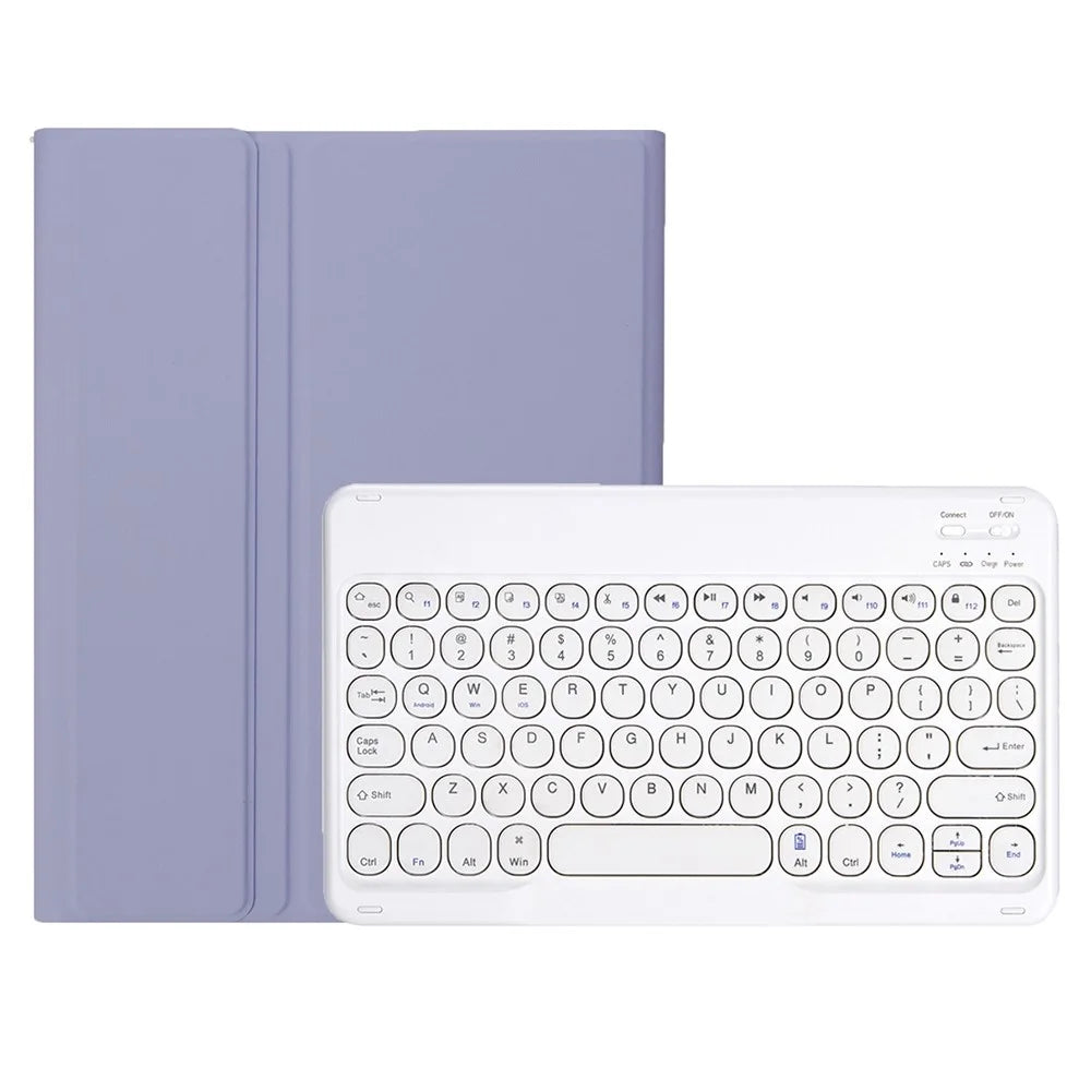 YA610B For Samsung Galaxy Tab S6 Lite (2022) 10.4 (P610 / P615) Bluetooth-compatible Keyboard Leather Cover with Pen Slot - Purple - 5