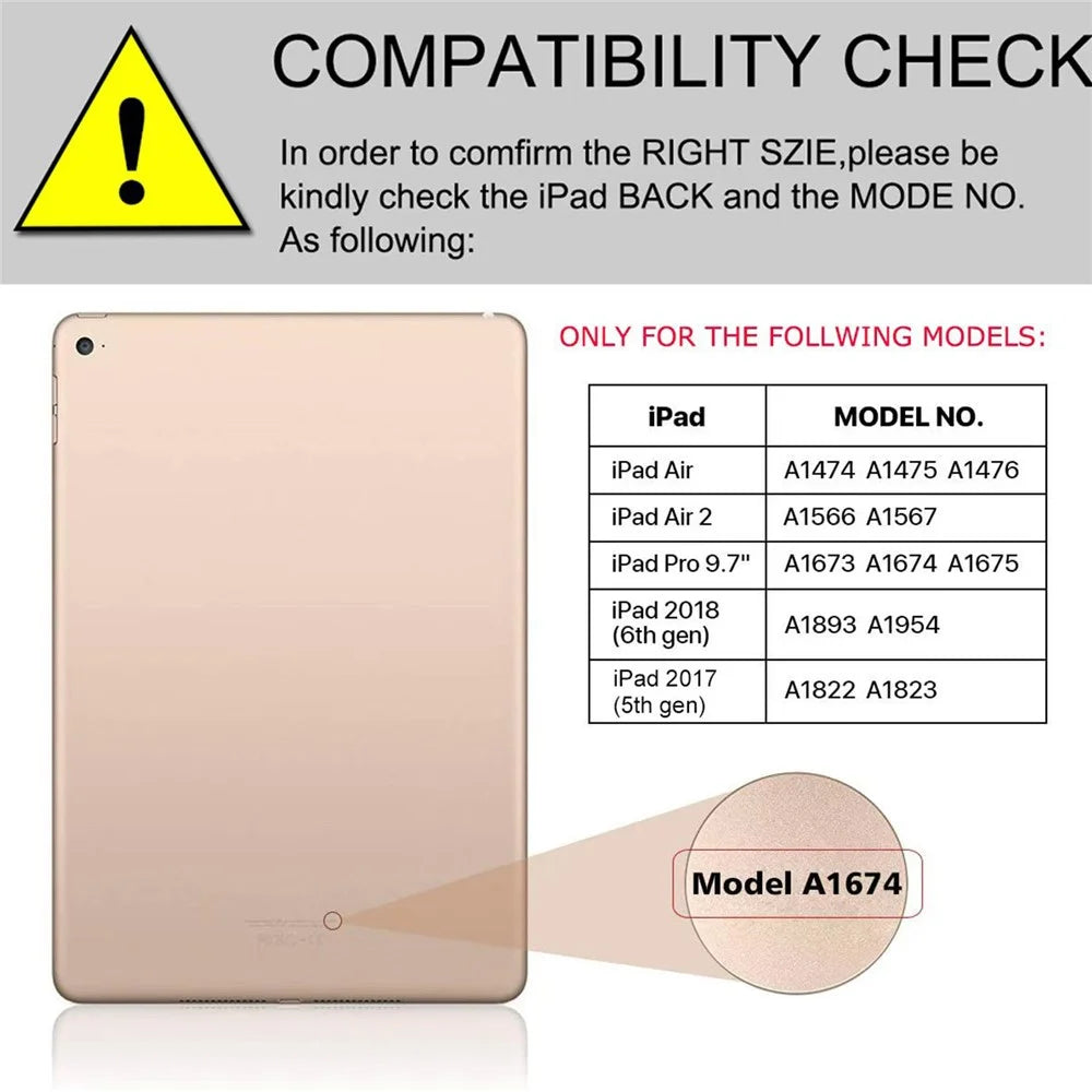 For iPad 9.7-inch (2017)/(2018)/Pro 9.7 inch (2016)/Air 2 Detachable X7 Bluetooth-compatible Keyboard Case with TouchPad Soft Leather Protective Case - Black - 6