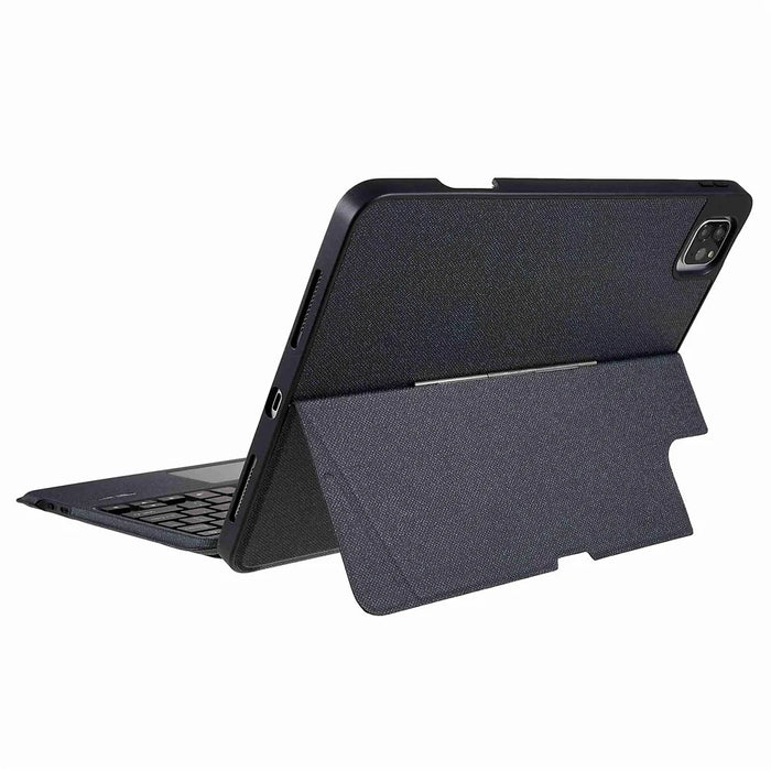 For iPad Pro 12.9-inch (2020) / (2021) Leather Case + Bluetooth-Compatible Keyboard with Backlight Trackpad - Black - 6