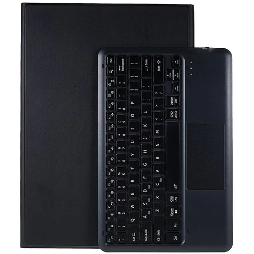 T900B-A For Samsung Galaxy Tab S10 Ultra / S9 Ultra / S8 Ultra Bluetooth-compatible Keyboard Detachable Leather Case with Touchpad - Black - 1