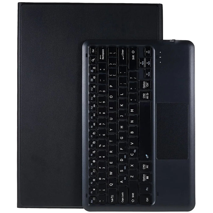T900B-A For Samsung Galaxy Tab S10 Ultra / S9 Ultra / S8 Ultra Bluetooth-compatible Keyboard Detachable Leather Case with Touchpad - Black - 1