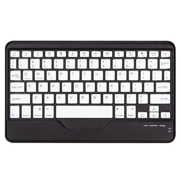 Z102B for iPad 10.2 (2021) / (2020) / (2019) Bluetooth-compatible Keyboard Trifold Stand Leather Cover with Pen Slot - Black - 5
