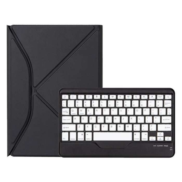 Z102B for iPad 10.2 (2021) / (2020) / (2019) Bluetooth-compatible Keyboard Trifold Stand Leather Cover with Pen Slot - Black - 6