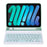 C06B For iPad mini (2024) / mini (2021) Bluetooth-compatible Keyboard Leather Stand Case with Pen Slot - Light Green - 2