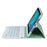 C06B For iPad mini (2024) / mini (2021) Bluetooth-compatible Keyboard Leather Stand Case with Pen Slot - Light Green - 3