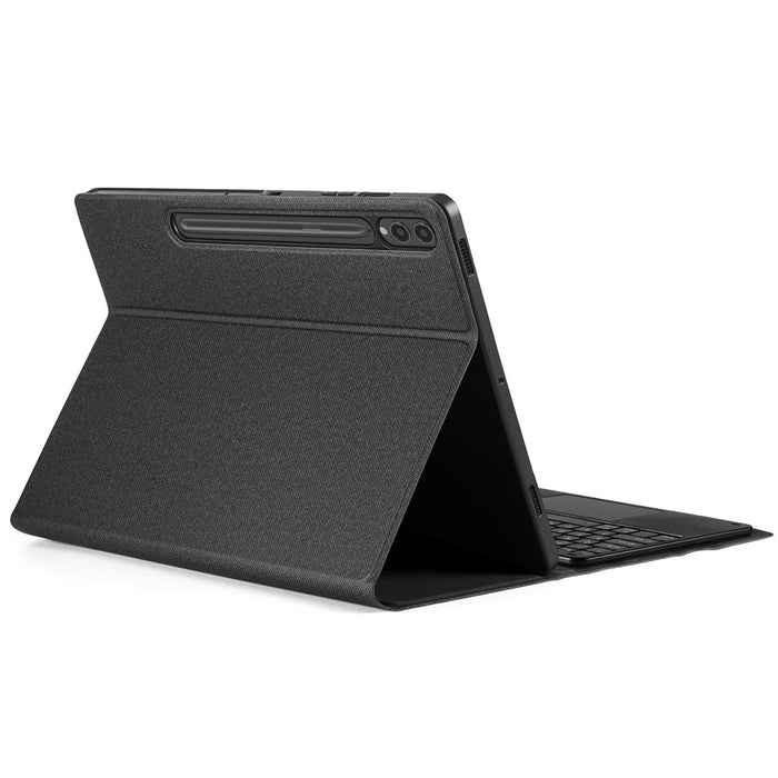 DUX DUCIS For Samsung Galaxy Tab S9+ / S9 FE+ Leather Folio Cover Stand Tablet Case + Detachable Bluetooth-compatible Keyboard with Touchpad - 1