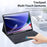 DUX DUCIS For Samsung Galaxy Tab S9+ / S9 FE+ Leather Folio Cover Stand Tablet Case + Detachable Bluetooth-compatible Keyboard with Touchpad - 6