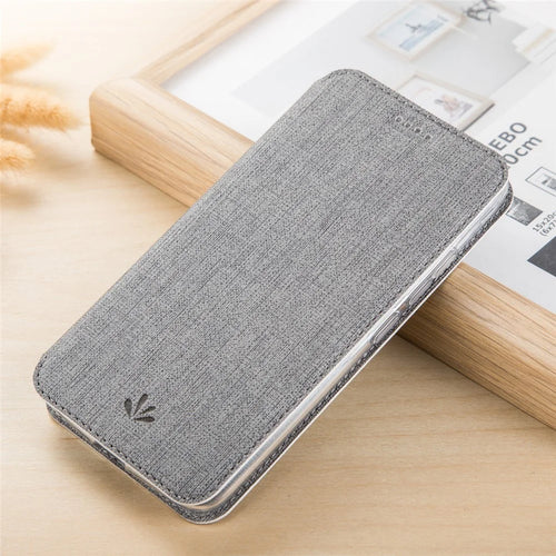 VILI DMX Leather Card Slot Stand Phone Cover for Nokia 8 Sirocco - Grey - 1