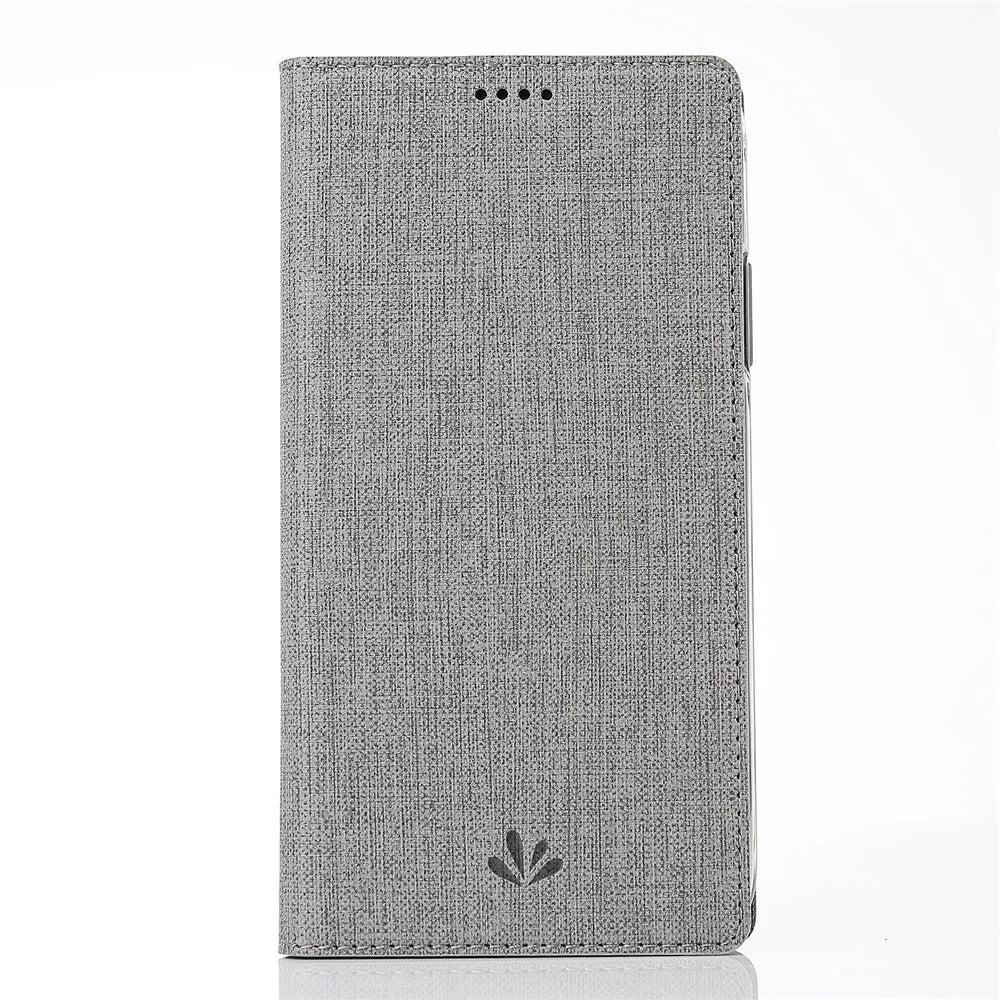 VILI DMX Cross Texture Auto-absorbed Card Slot Leather Stand Cover for Nokia 6.1 (5.5-inch) - Grey - 5