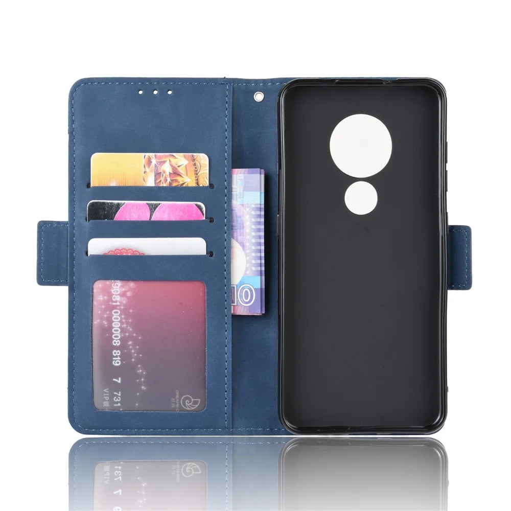 Wallet Leather Stand Case for Nokia 6.2 / 7.2 - Blue - 4