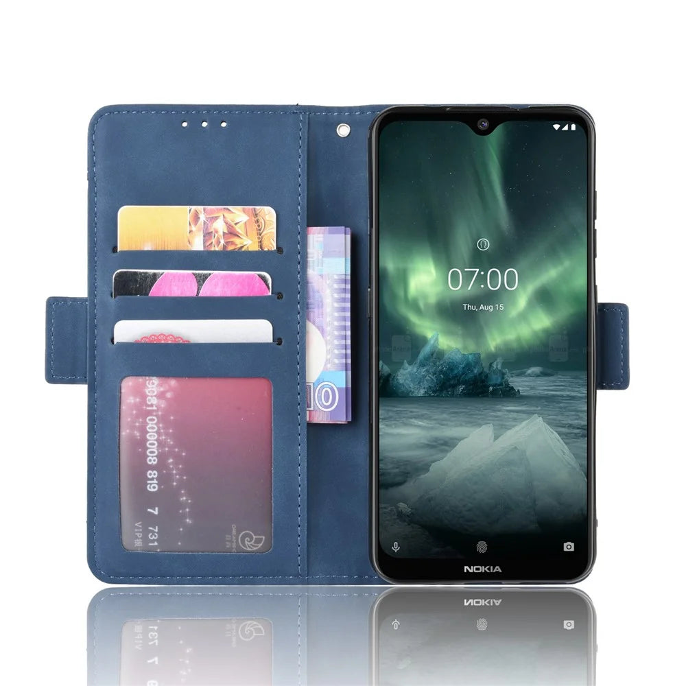 Wallet Leather Stand Case for Nokia 6.2 / 7.2 - Blue - 5