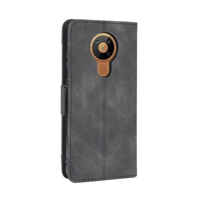 Multiple Card Slots Magnetic PU Leather Shell for Nokia 5.3 - Black - 7