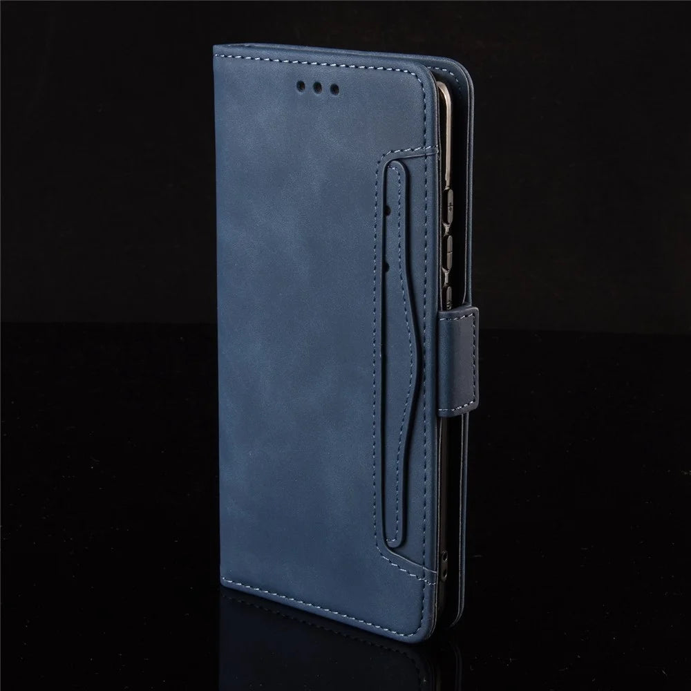 Leather with Wallet Stand Mobile Phone Case for Nokia 8.3 5G Anti-Collision Phone Cover - Blue - 7