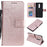 Imprinted Mandala Flower Wallet Leather Case with Strap for Nokia 2.4 - Rose Gold - 1