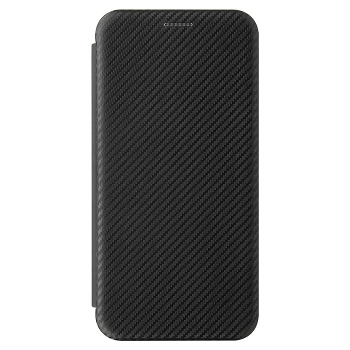 Carbon Fiber Texture Stand Cover for Nokia 5.4 Auto-absorbed Leather Case - Black - 5