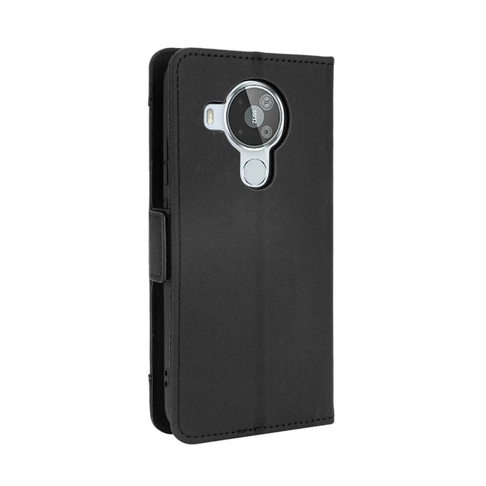 Leather Wallet Protective Case with Multiple Card Slots for Nokia 7.3 - Black - 3