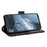 Leather Wallet Protective Case with Multiple Card Slots for Nokia 7.3 - Black - 7