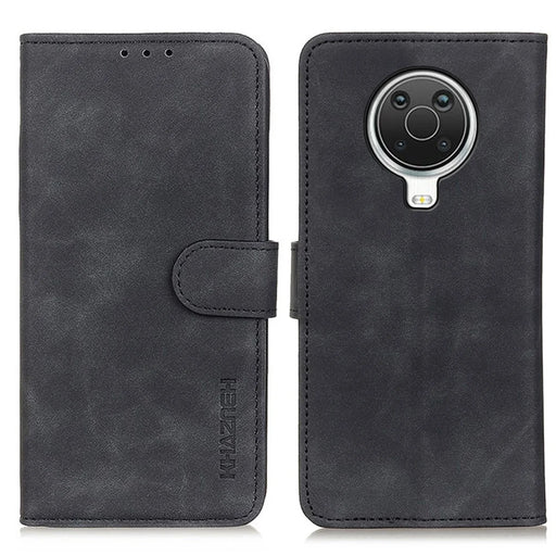 KHAZNEH Wallet Design Folio Flip Retro Style PU Leather Case for Nokia 6.3 / G10 / G20 - Black - 1