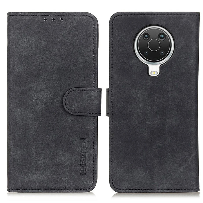 KHAZNEH Wallet Design Folio Flip Retro Style PU Leather Case for Nokia 6.3 / G10 / G20 - Black - 1