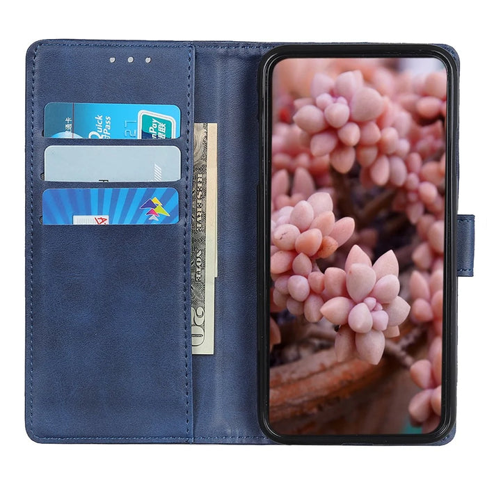 PU Leather Magnetic Wallet Leather Shell Protective Case for Nokia 6.3 / G10 / G20 - Blue - 5
