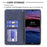 Geometric Pattern Stand Leather Card Holder Cover for Nokia 20 - Blue - 4