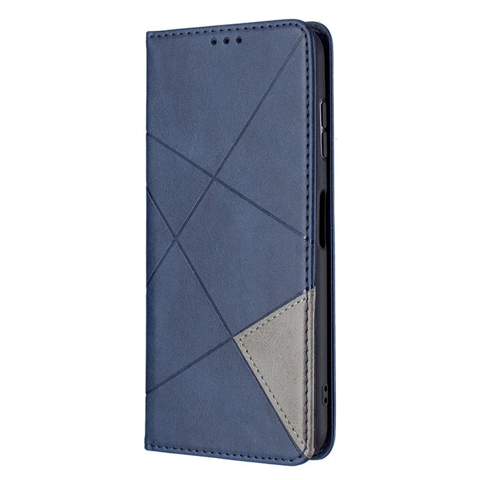 Geometric Pattern Stand Leather Card Holder Cover for Nokia 20 - Blue - 5