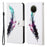 New Pattern Printing Wallet Design Cross Texture Leather Stand Case for Nokia G10/G20 - Feather - 1
