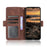 Leather Wallet Protective Case with Multiple Card Slots for Nokia 1.4 - Brown - 5