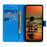 Litchi Skin Wallet Leather Phone Case for Nokia X20/X10 - Blue - 3