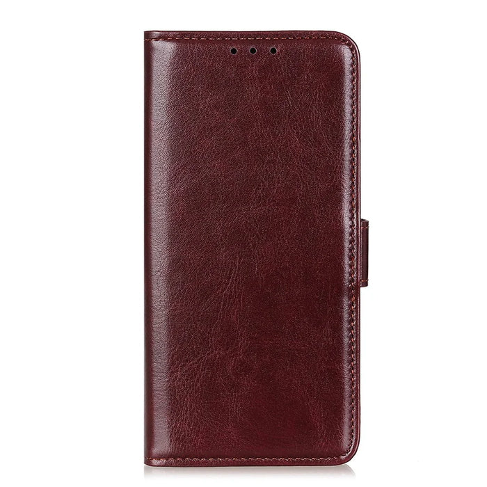 For Nokia X20/X10 Phone Case PU Leather Phone Cover Drop-proof Crazy Horse Protector with Stand Wallet - Brown - 5