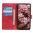 Matte Skin Leather Wallet Shell for Nokia X20/X10 - Red - 3