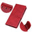 Matte Skin Leather Wallet Shell for Nokia X20/X10 - Red - 7