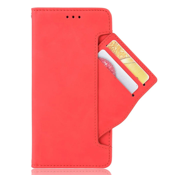 For Nokia X10 / X20 Protective Leather Case with Multiple Card Slots and Stand Function - Red - 3
