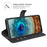 For Nokia X10 / X20 PU Leather Flip Phone Case Wallet Stand Protective Cover - Black - 3