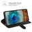 Full Protection Crazy Horse Texture Leather Stand Case with Wallet for Nokia X10/X20 - Black - 3
