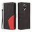 For Nokia G10 / G20 Leather Case Wallet Stand Color Splicing Phone Cover - Black - 1