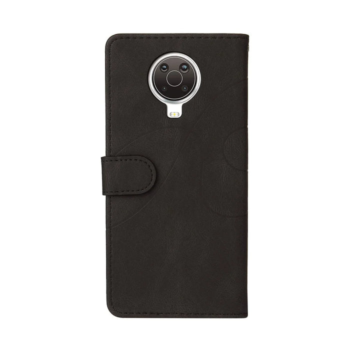 For Nokia G10 / G20 Leather Case Wallet Stand Color Splicing Phone Cover - Black - 3