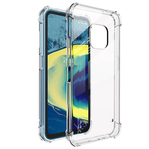 IMAK Shockproof Airbag Soft TPU Phone Cover Case with Screen Protector for Nokia XR20 - Transparent - 1