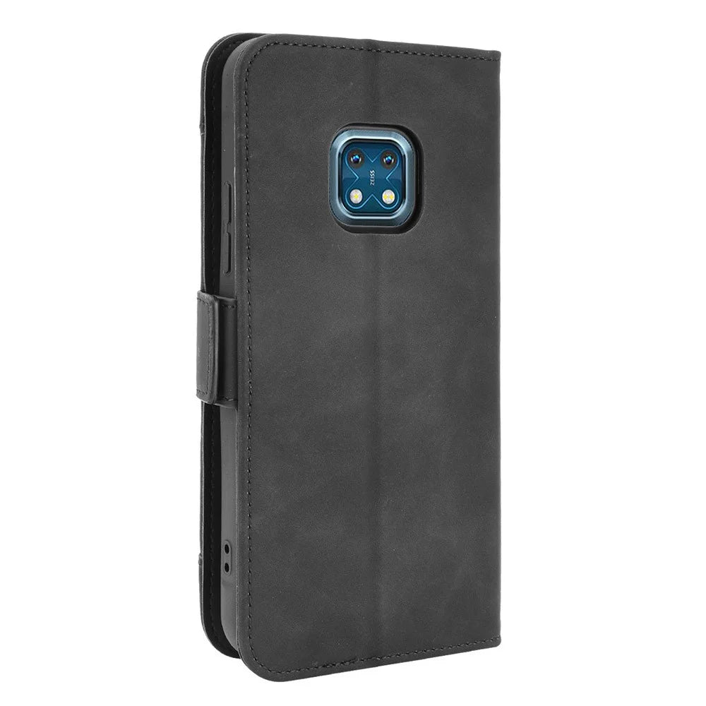 Full Protection Multi Card Holder Design Leather Phone Stand Case Cover Protector for Nokia XR20 - Black - 4