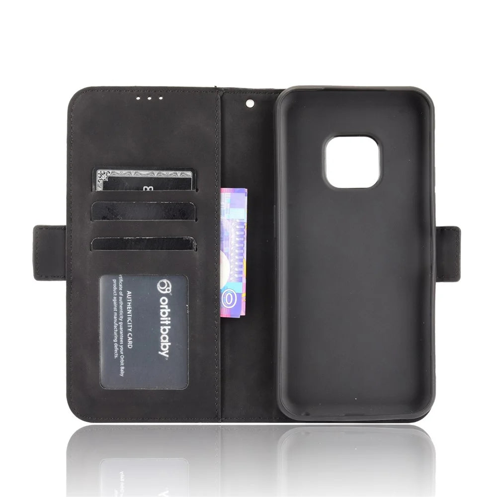 Full Protection Multi Card Holder Design Leather Phone Stand Case Cover Protector for Nokia XR20 - Black - 6